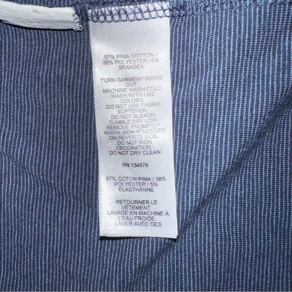 Vineyard Vines Shirt Mens Medium Blue Edgartown Shep Polo Pima Cotton Ribbed - Picture 9 of 11